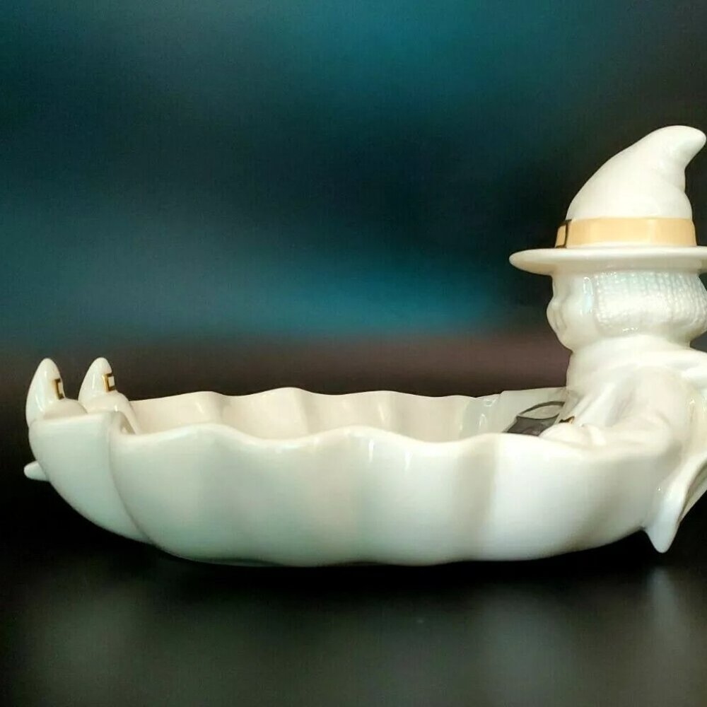 Lenox Occasions Halloween Witch Porcelain Candy Dish - Picture 9 of 12